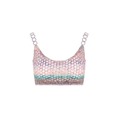 Chloé Wool Bra Top In Multicolour