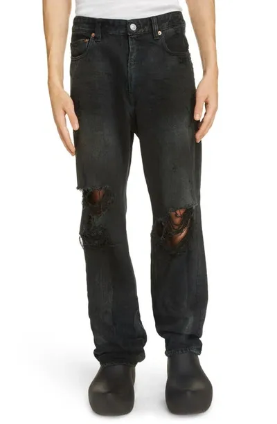 Balenciaga Ripped Pants In Black