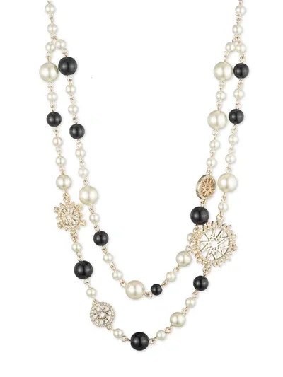 Marchesa Black Pearl Collar Necklace