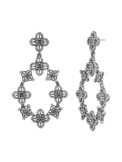 Marchesa Black Lace Orbital Earring In Black Diamond