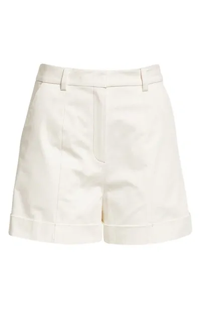 Cinq À Sept Elaine Crepe Shorts In Ivory