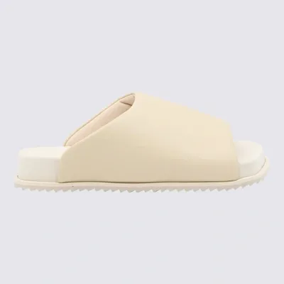 Yume Yume Beige Faux Leather Finn Sider Sandals In <p>beige Faux Leather Finn Sider Sandals From  Featuring Open Toe, Rubber Sole, Oversize Le