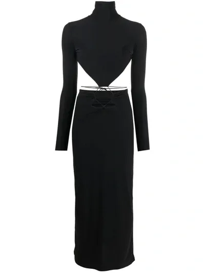 Amazuìn Cut-out Midi Dress In Nero