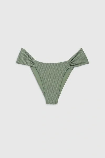 Anine Bing Naya Bikini Bottom In Artichoke In Green