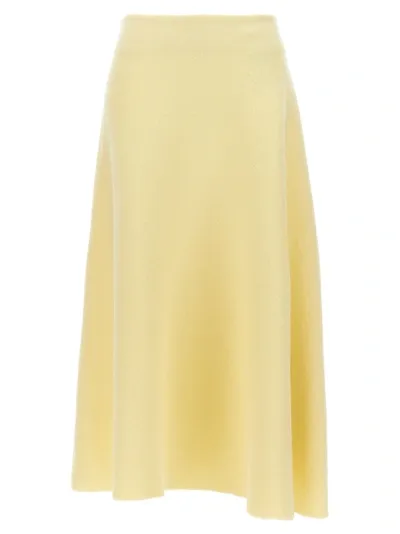 Jil Sander Wool Skirt Skirts Yellow