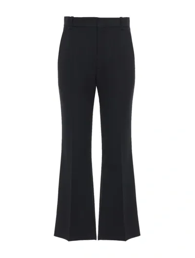 Chloé Wool-gabardine Flared Pants In Black