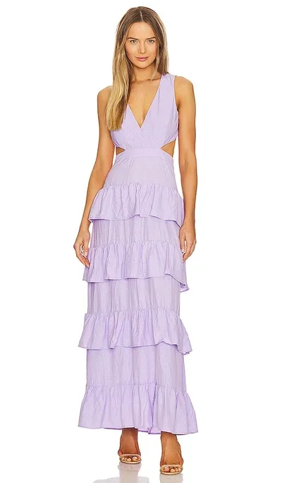 Line & Dot Christy Maxi Dress In Lavender