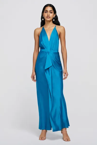 Jonathan Simkhai Giana Gown In Phthalo Blue