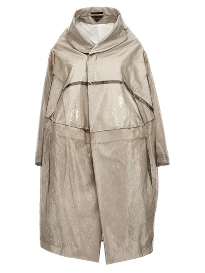 Comme Des Garçons Oversize Texture Trench Coat Coats, Trench Coats Gray