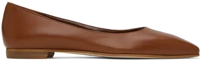 Manolo Blahnik Brown Gelista Ballerina Flats In 2107 Mbrw