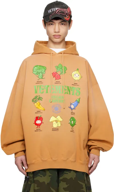 Vetements Vegan Edition Sweatshirt Beige In Cream