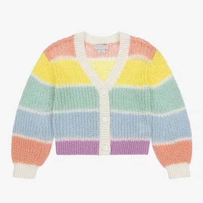 Stella Mccartney Kids' Striped Cardigan In Multicolour