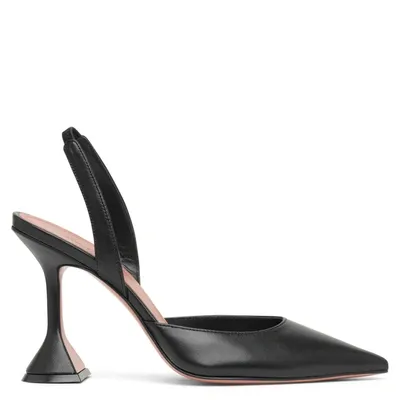 Amina Muaddi Holli 95mm Slingback Pumps In Black