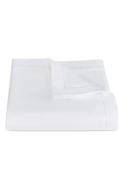 Matouk Roman Hemstitch Linen Duvet Cover In White