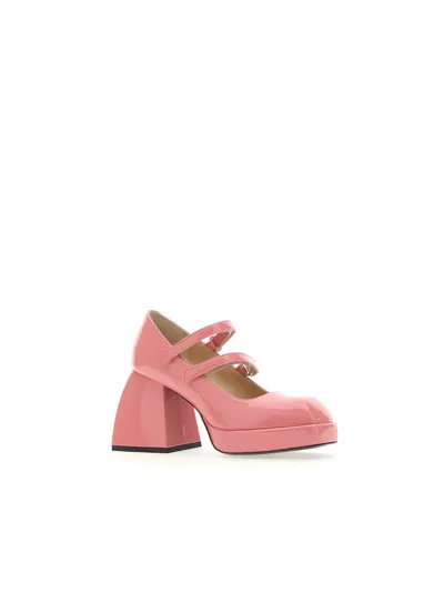 Nodaleto Bulla Babies Patent-leather Platform Mary Jane Pumps In Pink Basooka