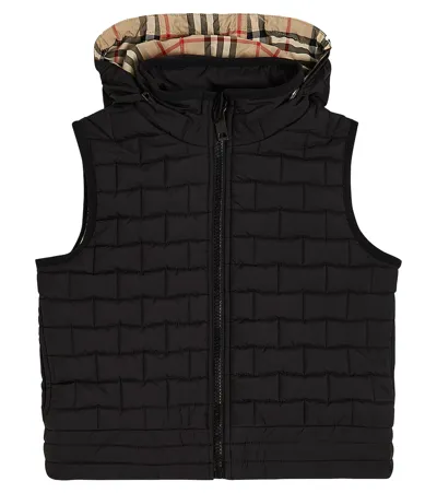 Burberry Kids' Logo Printed Vest In Black