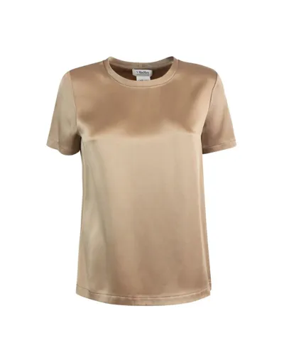 's Max Mara Rebecca Crewneck Satin T In Brown