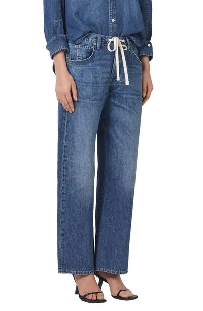 Citizens Of Humanity Brynn Drawstring Wide-leg Trouser Jeans In Atlantis