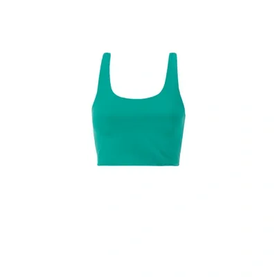 Girlfriend Collective Green Paloma Sport Bra In Saguaro