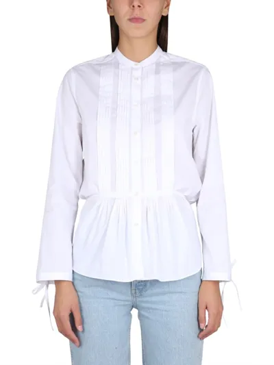 Aspesi Peplum Buttoned Long In White