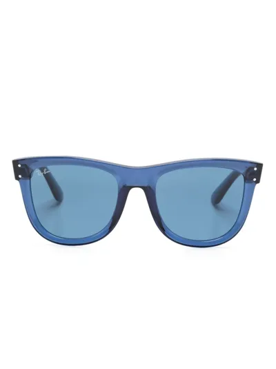 Ray Ban Wayfarer Reverse Square-frame Sunglasses In Dark Blue