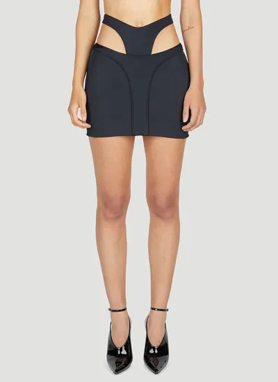 Mugler Mini Skirt In Black