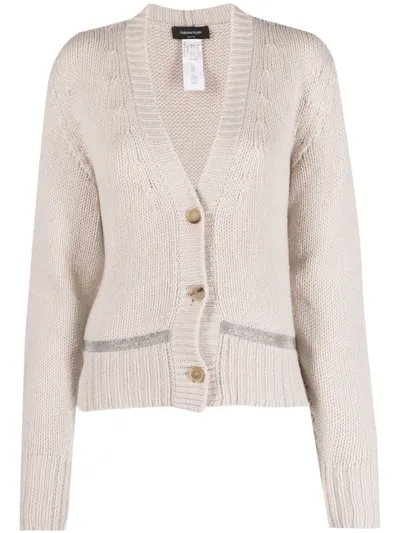 Fabiana Filippi Button-up Knitted Cardigan In Neutrals