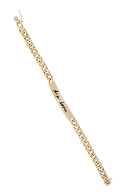 Dru Do No Harm/take No Sh*t 14k Yellow Gold Id Bracelet