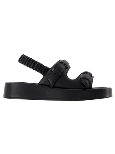 Elleme Loop Platform Slides -  - Black - Leather