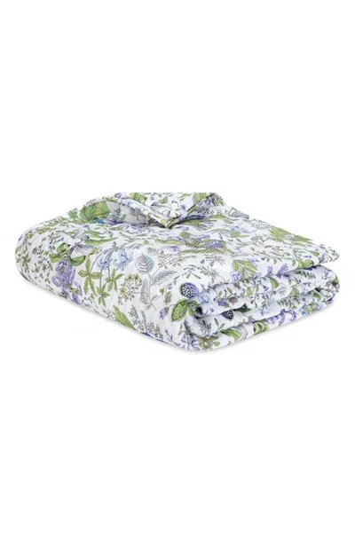 Matouk Pomegranate Linen Quilt In Lilac