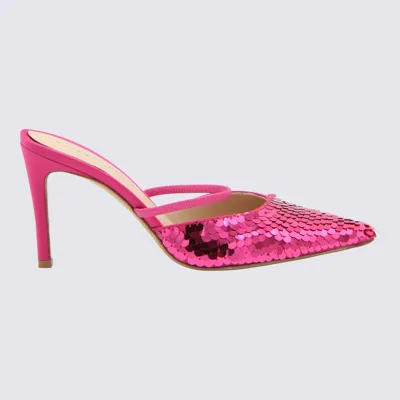 Roberto Festa Hot Pink Leather Mules