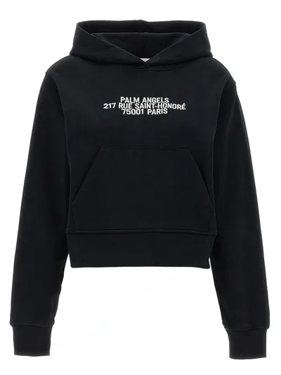 Palm Angels 75001 Hoodie Sweatshirt In Black