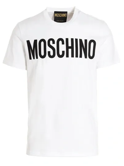 Moschino Logo-print Organic-cotton T-shirt In White