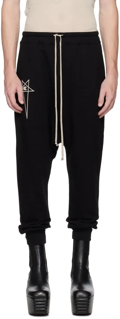 Rick Owens Organic Cotton Joggers X Champion In Black