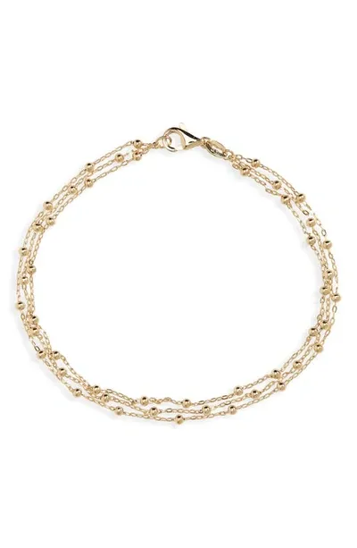 Bony Levy 14k Gold Triple Strand Beaded Bracelet In 14k Yellow Gold