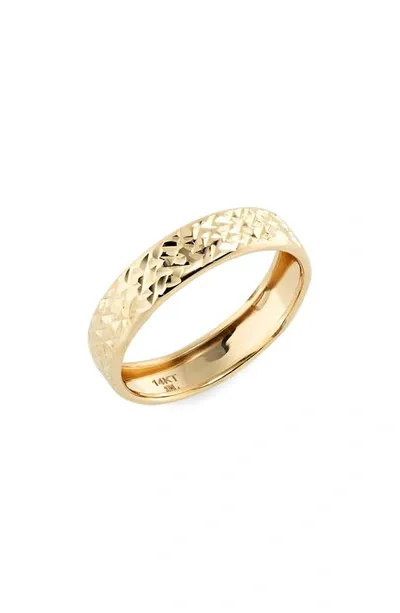 Bony Levy 14k Gold Textured Wide Band Ring In 14k Yellow Gold