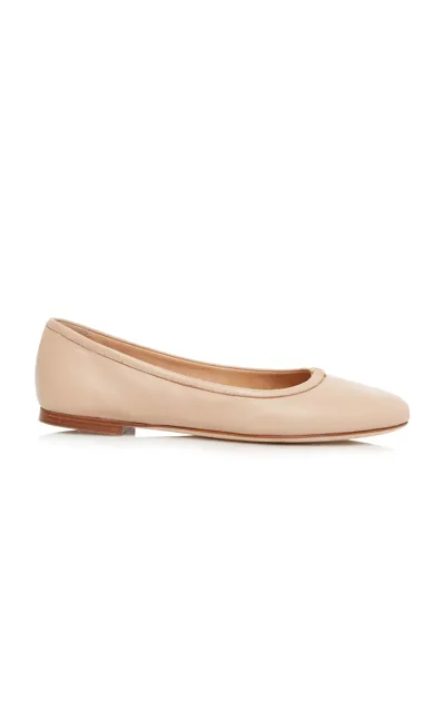 Chloé Marcie Leather Ballet Flats In Nude