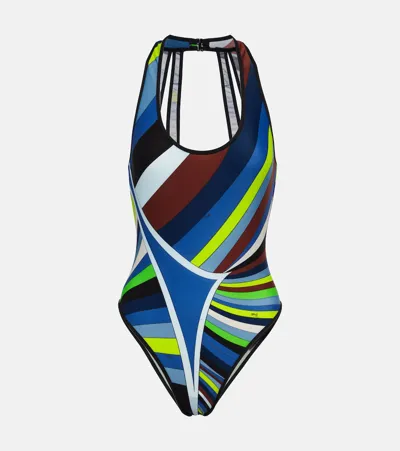 Pucci Printed Swimsuit In Multicoloured