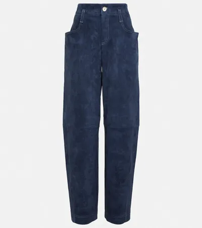 Stouls Cassidy Wide-leg Leather Pants In Blue