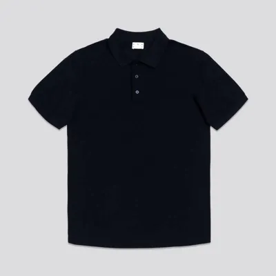 Asket The Pique Polo Dark Navy