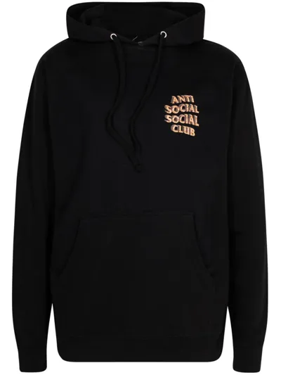 Anti Social Social Club White Picket Fence Hoodie In Black