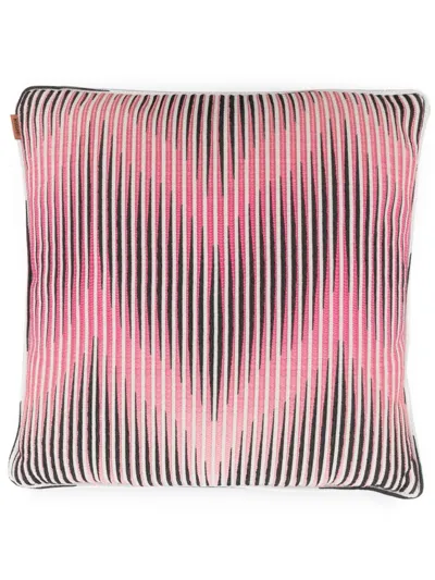 Missoni Ande Zigzag-woven Cushion In Pink