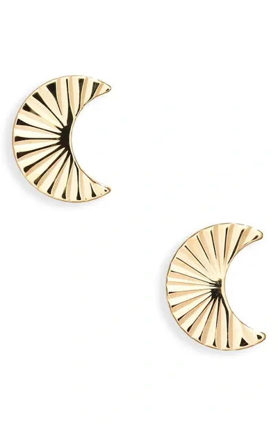 Bony Levy 14k Gold Moon Stud Earrings In 14k Yellow Gold