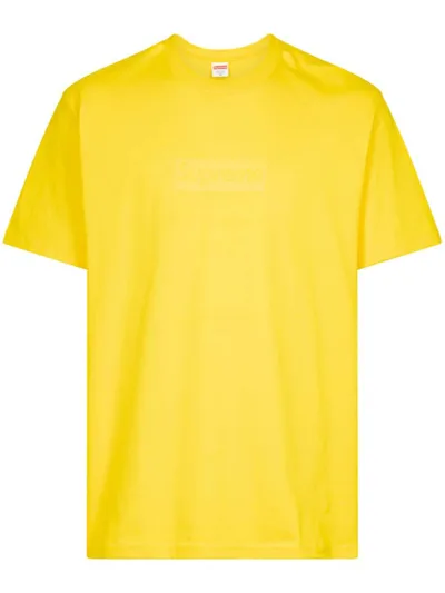 Supreme Tonal Box Logo T-shirt In Yellow