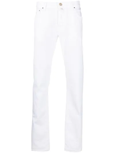 Jacob Cohen Mid-rise Slim-fit Jeans In White