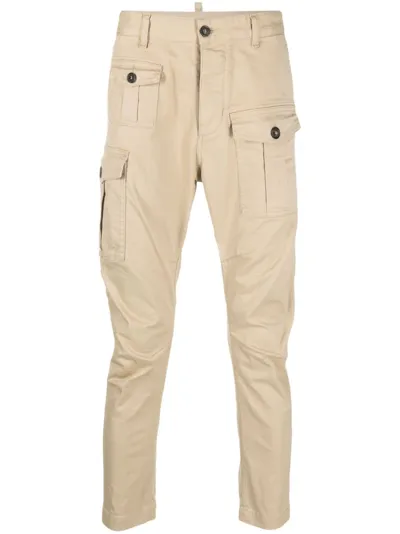 Dsquared2 Sexy Chino Cargo Pants In Beige