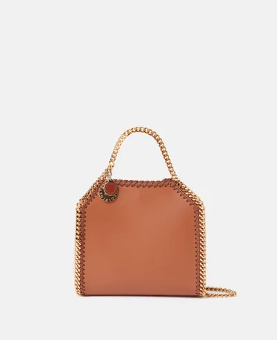 Stella Mccartney Falabella Mirum Tiny Tote Bag In Brandy