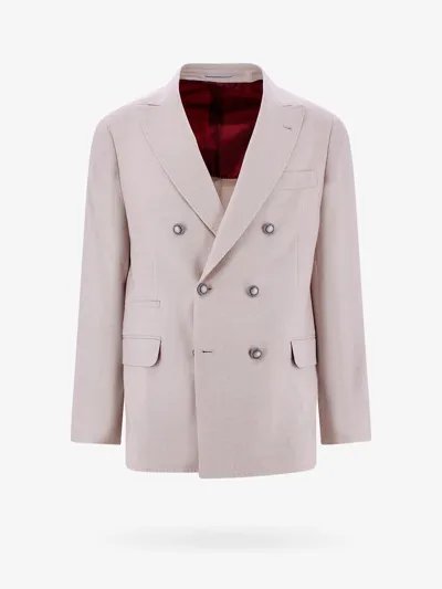 Brunello Cucinelli Blazer In Cream