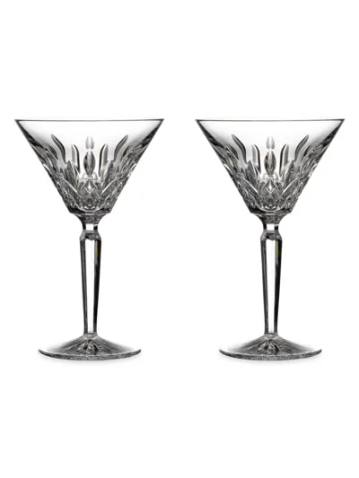 Waterford Lismore Crystal Martini Glass, Set Of 2 In Neutral