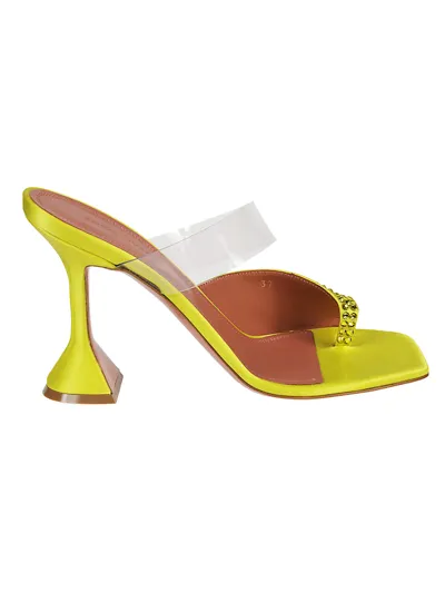 Amina Muaddi Paloma Slipper In Yellow